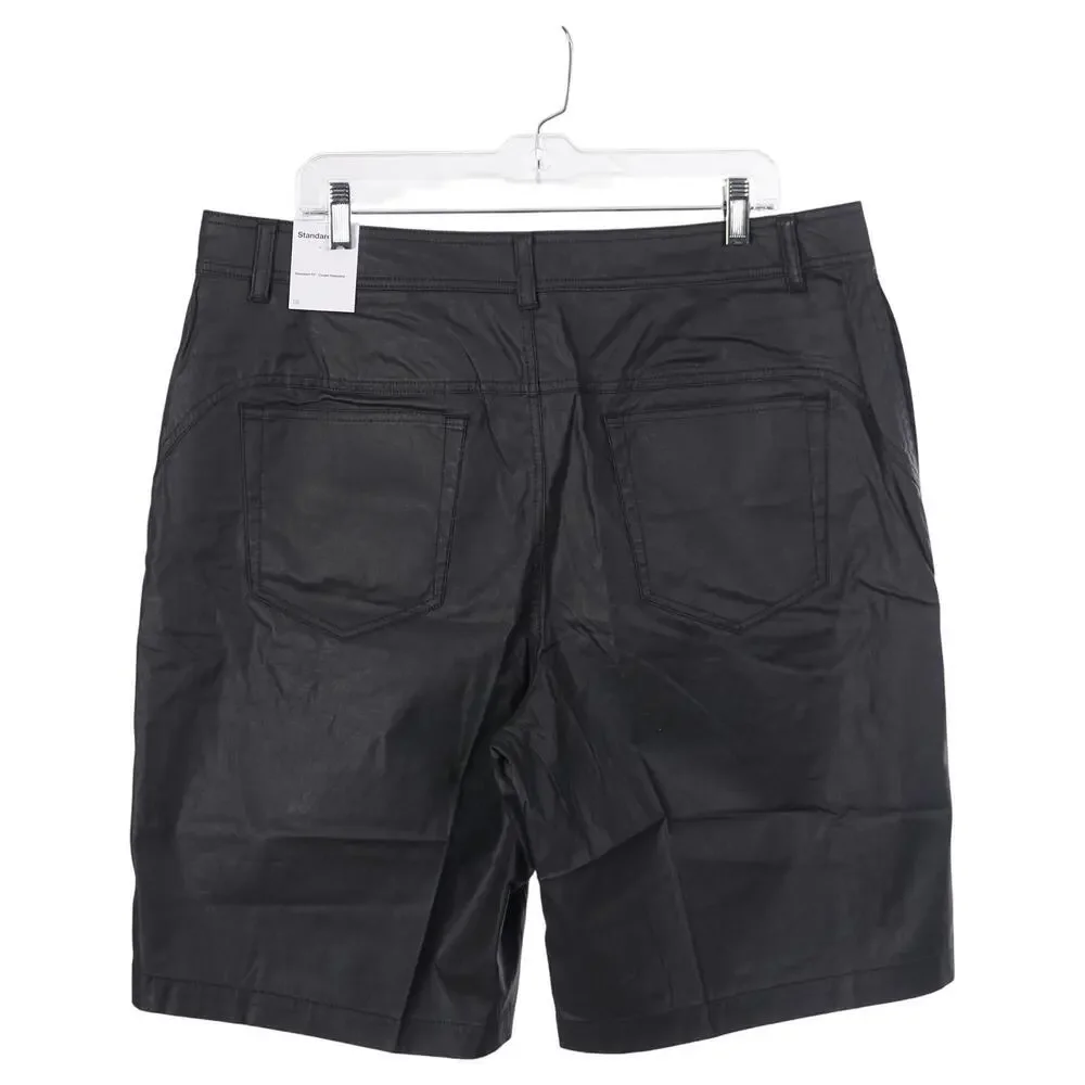NWT Jordan Nike x Cactus Jack Shorts Men Size 36 Black Coated Waxed Travis Scott